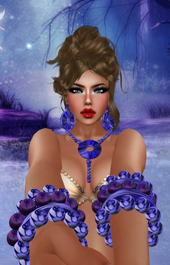 ^^MeL Millvale^^ Jewelry PurpleBlueRain Collection ( Necklace + Earrings + Bracelets )
