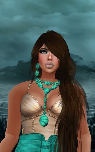 ^^MeL Millvale^^ Jewelry TurquoiseSea Collection ( Necklace + Earrings )