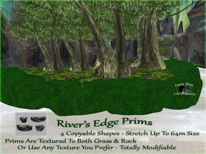 Rocks - Rivers Edge Prims - Cliff Rocks That Make A Great River Boundary
