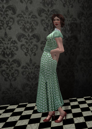 *MD* Green Patterned Dress