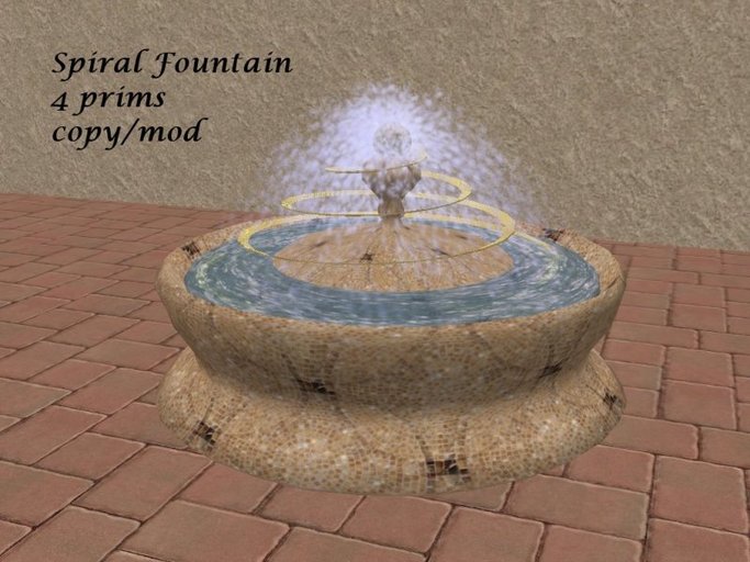 Sculpted Fountain with Golden Spiral