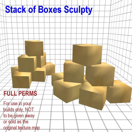 Stack Of Boxes Sculpty Map Full Perms