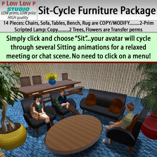 P Low SIT-CYCLE FURNITURE Package