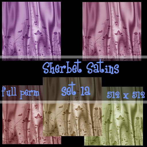 Sherbet Satins Set 1a  **Half Price**