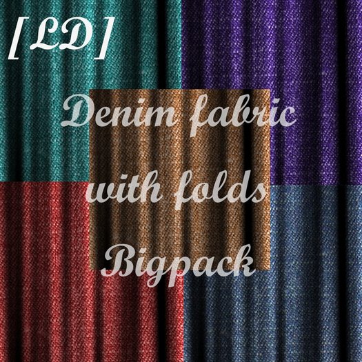 Denim fabric w folds bigpack by [LD]