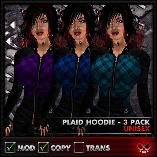 ::MORTALITY:: PLAID IN BABYBLUE BLUE PURPLE F 