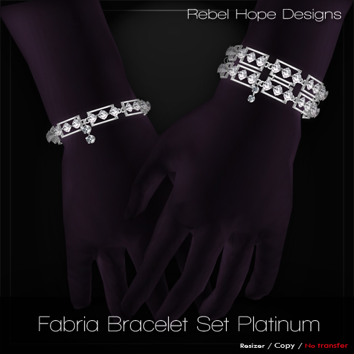 !Rebel Hope Designs - Fabria Bracelet Set Platinum