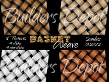 FULL PERM 8 Seamless Wood Basket Weave Textures