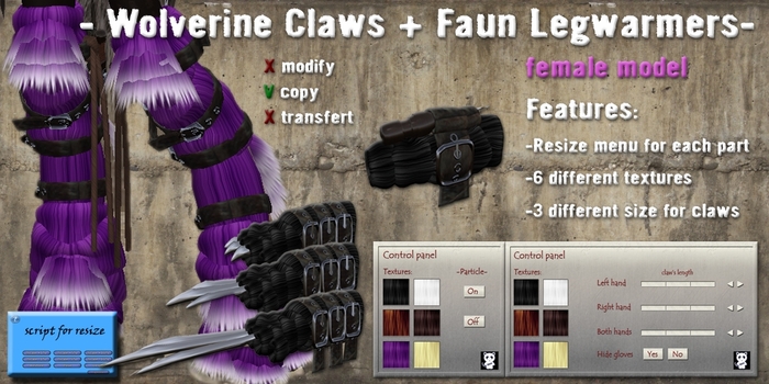**KKPP** Legwarmers + Wolverine claws FEMALE