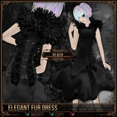 Mesh * =^.^= Curious Kitties - Elegant Fur Dress - Black 