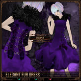 Mesh * =^.^= Curious Kitties - Elegant Fur Dress - Purple 