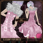 Mesh * =^.^= Curious Kitties - Elegant Fur Dress - Pink 