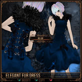 Mesh * =^.^= Curious Kitties - Elegant Fur Dress - Blue 