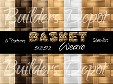 FULL PERM 6 Seamless Wood Basket Weave Textures III