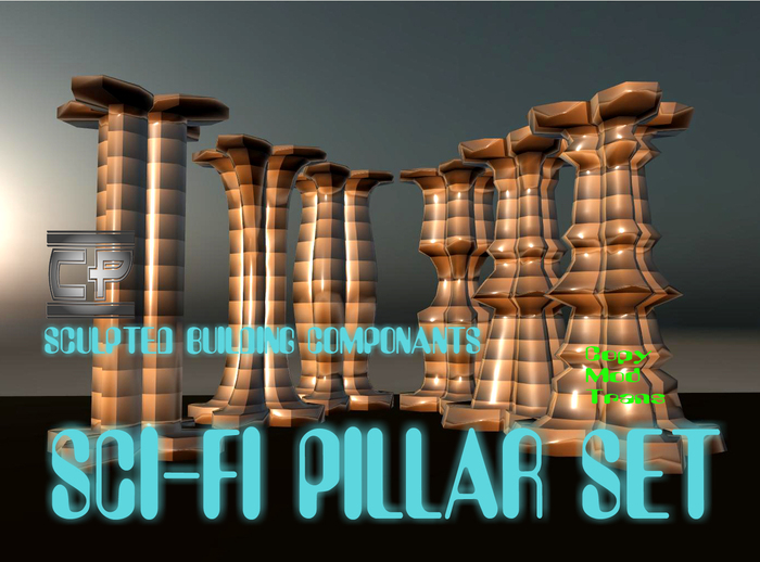 *C>P* Sculpted Sci-Fi Pillars (fullperm) 