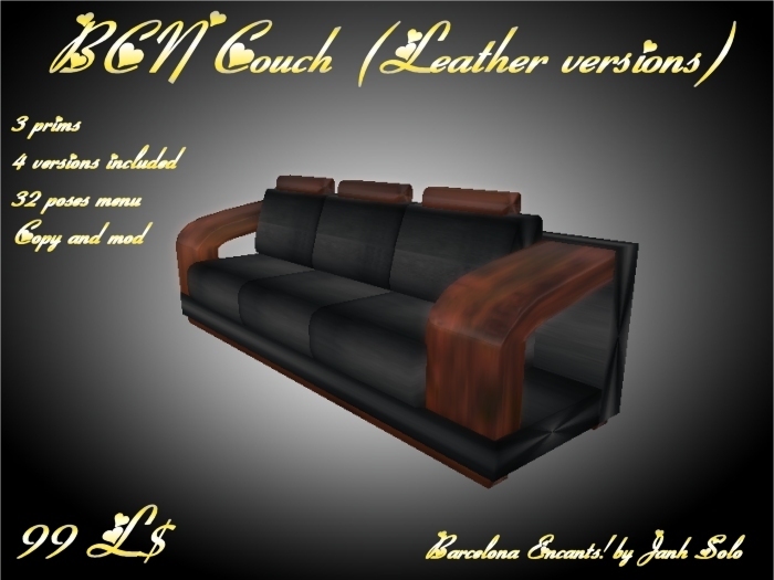 BCN Couch (Leather version) by BARCELONA ENCANTS!