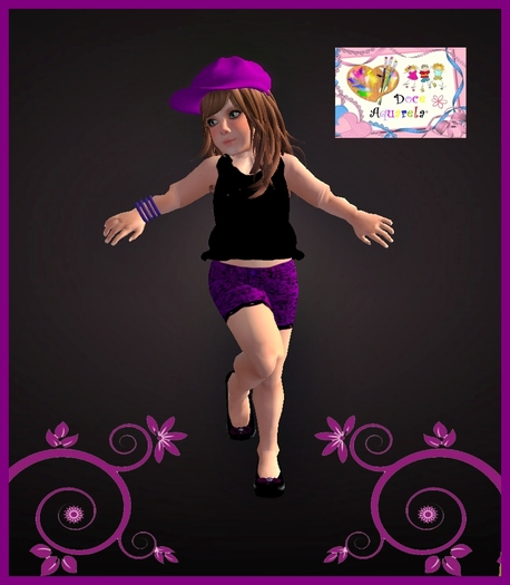 {**}DOCE AQUARELA{**}PROMO LEOPARD BLACK / PURPLE COMPLETE OUTFIT !!! PROMO