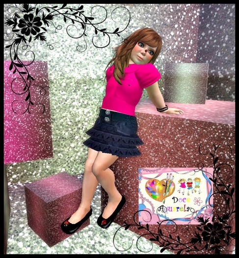{**}DOCE AQUARELA{**}PROMO LADYBIRD OUTFIT / PINK SHIRT COMPLETE OUTFIT!!! PROMO