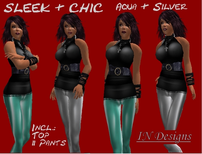 :IN Designs: Sleek & Chic Aqua/Silver