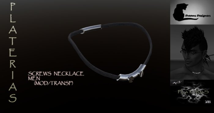 BOX SCREWS NECKLACE MEN