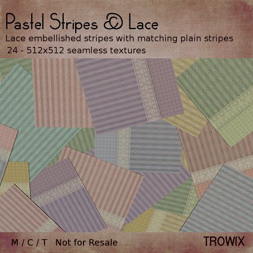 Trowix - Pastel Stripes & Lace Texture Pack
