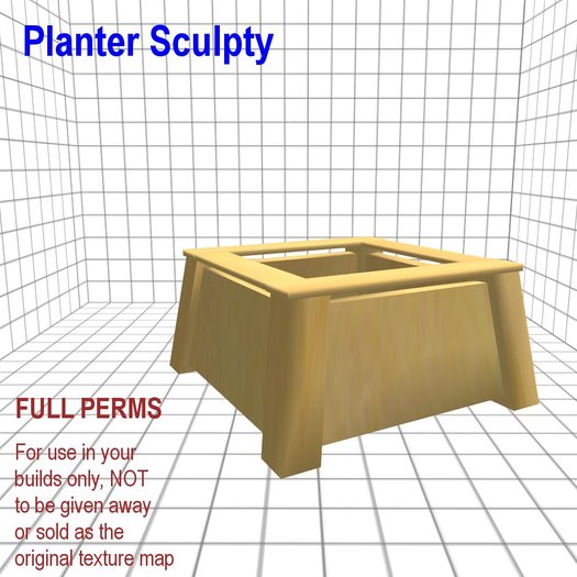 Planter Sculpty Map Full Perms