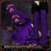 [Mesh] =^.^= Curious Kitties - Monster Fur Kitty Boots - Purple 