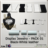 Display Jewelry - PACK 01 Black-White Leather