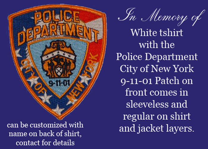 In Memory *Police Dept Patch 9/11*