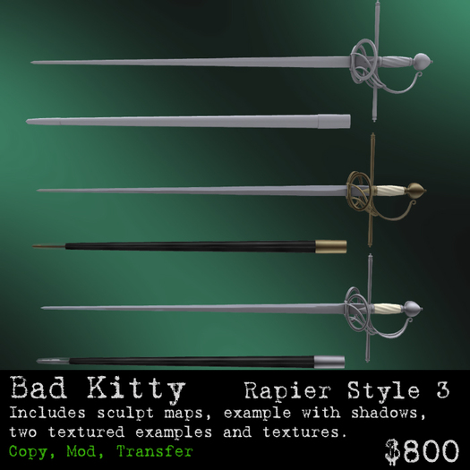 Bad Kitty Rapier Style 3 Builders Kit (V)