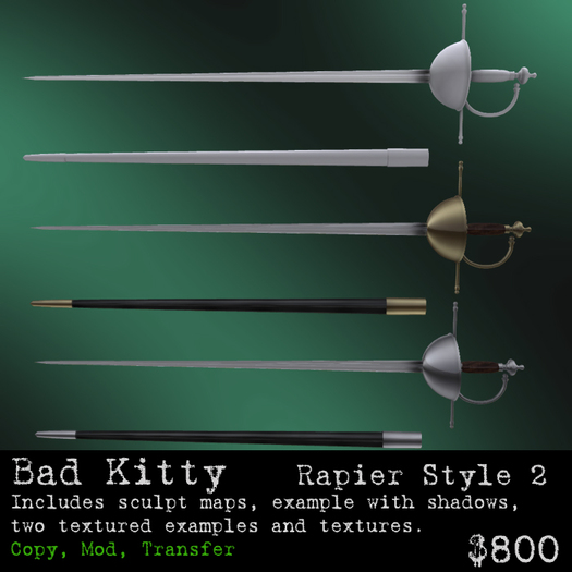 Bad Kitty Rapier Style 2 Builders Kit (V)