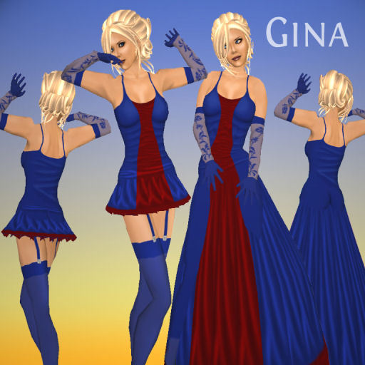 Clothing - Limited "Gina" gown in blue, 2 styles