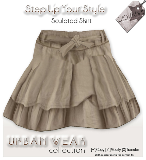 ****GIOVANNI**** DIDI SCULPTED SKIRT WITH BOW - GREEN