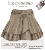 ****GIOVANNI**** DIDI SCULPTED SKIRT WITH BOW - GREEN