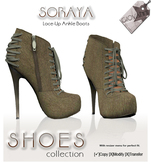 ****GIOVANNI**** Lace-Up Ankle Boots Canvas green