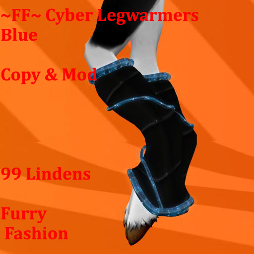 ~FF~ Cyber Legwarmers Blue