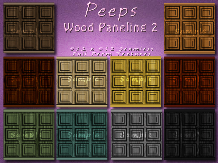 Second Life Marketplace - Peeps Textures Wood Paneling 2
