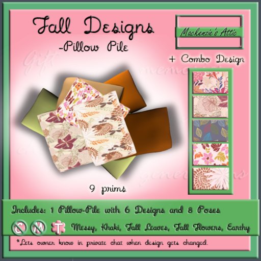 [M.A.] Fall Designs Pillow Pile [Boxed]