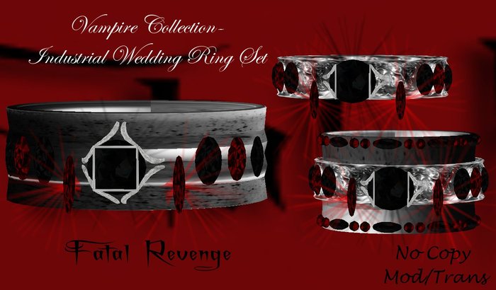 Fatal Revenge- Vampire Collection -Industrial Wedding Set
