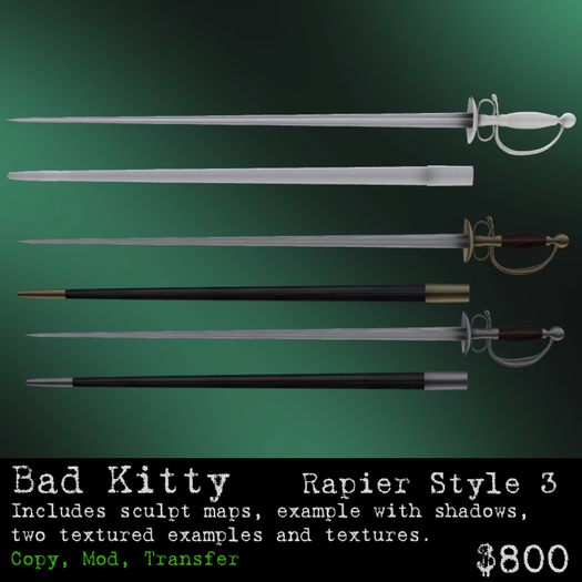 Bad Kitty Rapier Style 1 Builders Kit (V)