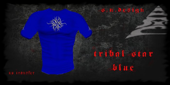 Tribal Star Tee Blue
