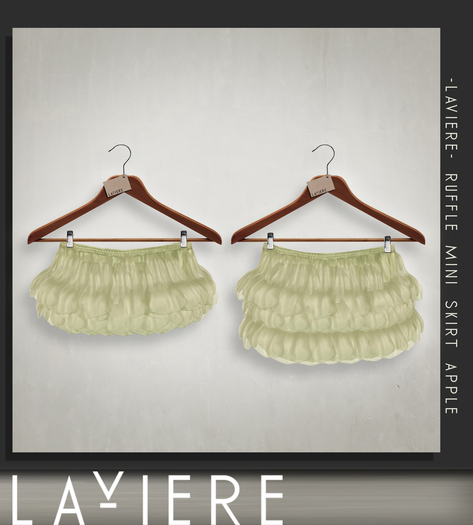 -LaViere- Ruffle Mini Skirt Apple