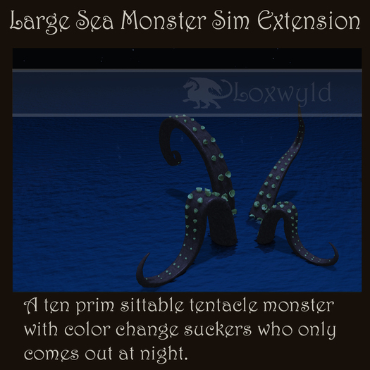 Loxwyld Large Sea Monster Sim extention black