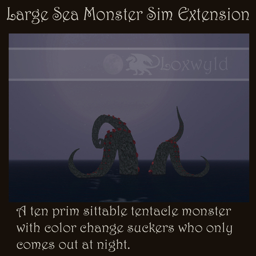 Loxwyld Large Sea Monster Sim extention green