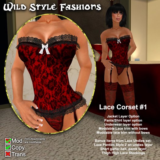 Wild Style Fashions Corset #1 (no transfer)