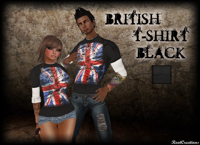 [ROOT] BRITISH T-SHIRT BLACK