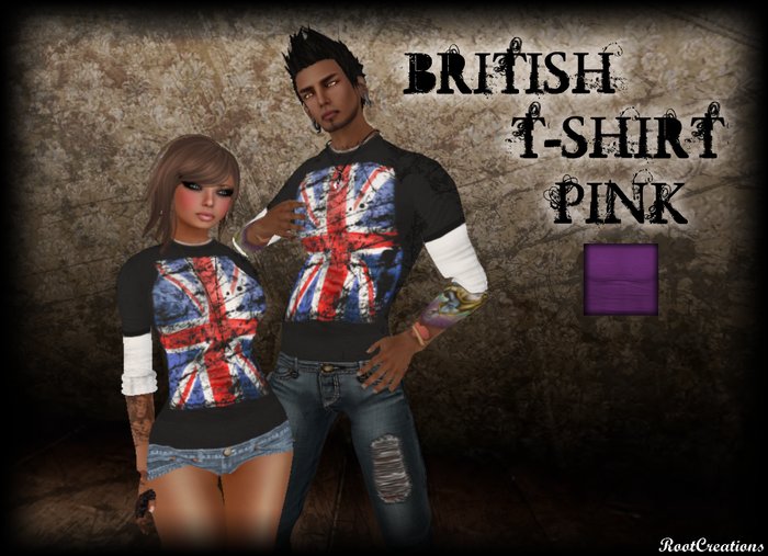 [ROOT] BRITISH T-SHIRT PINK