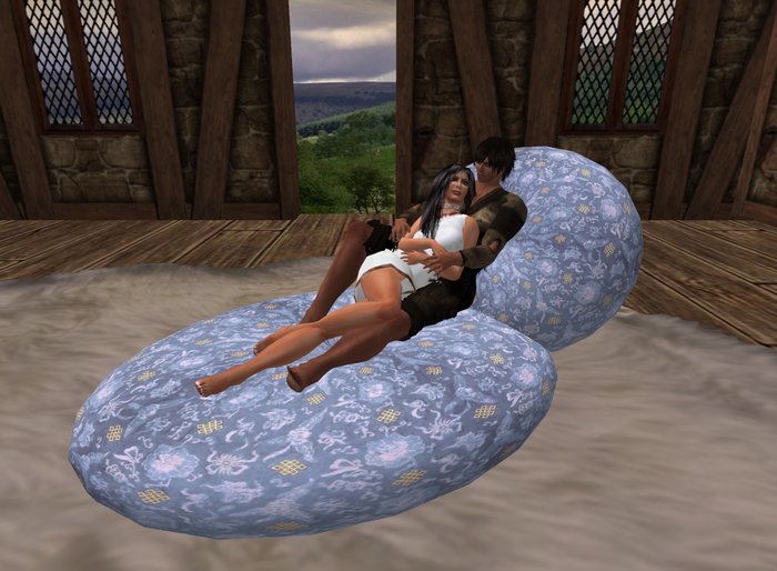 Fancy Cuddle Cushion Romance Light Blue