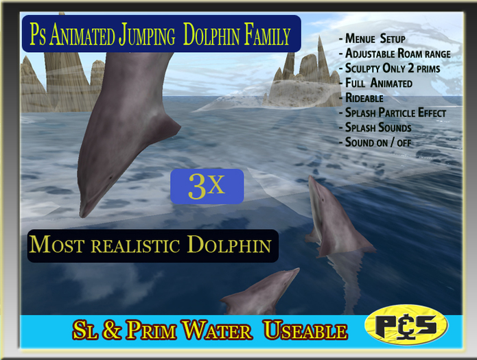 PS Dolphin Roam & Jump Family Plakat