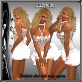 KL LUANA DRESS WHITE WITH NECKLACE-  WOMEN`S DRESSES- CASUAL DRESS- NECKLACE